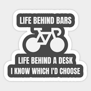 BEHIND BARS Sticker